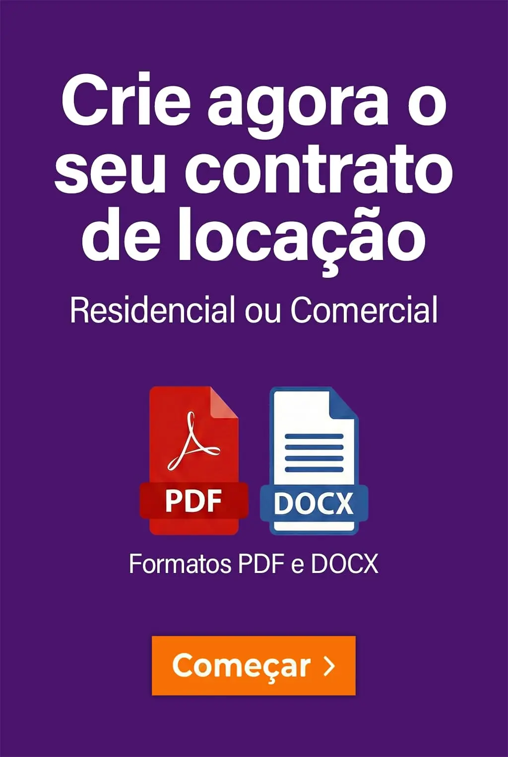 Gere agora seu contrato de locação residencial e comercial